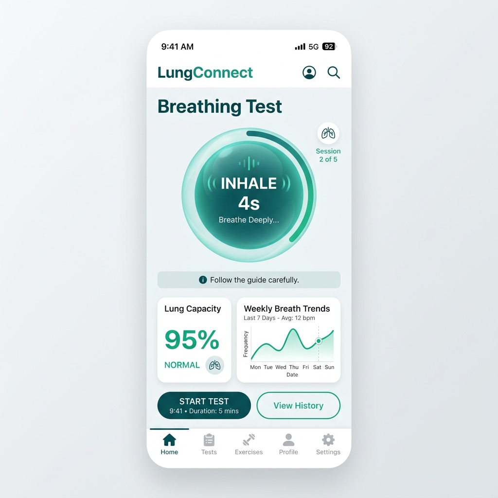 LungConnect App Interface
